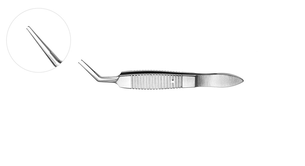 Utrata Capsulorrhexis Forceps Short Serrated Handle