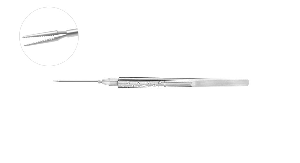 Forceps Serrated Straight 20 gauge