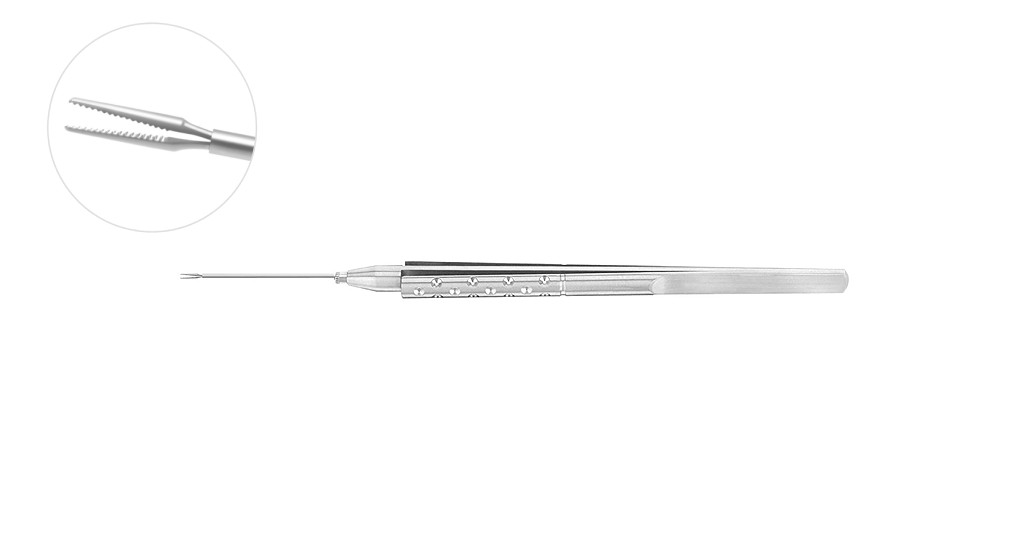Forceps Serrated Straight 23 gauge