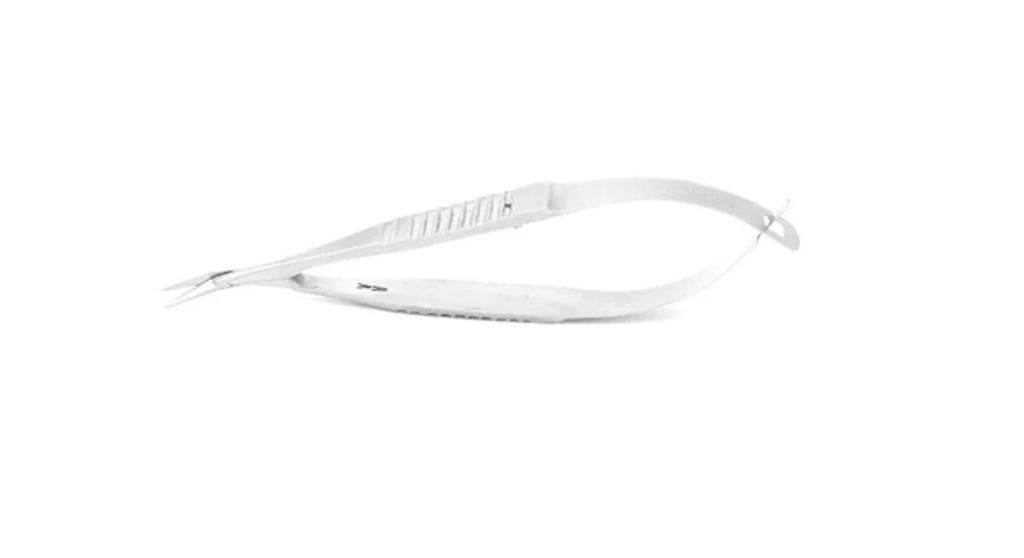 Gills-Vannas Angled Scissors – 6 mm Blade, Precision Microsurgical Instrument